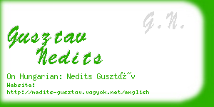 gusztav nedits business card